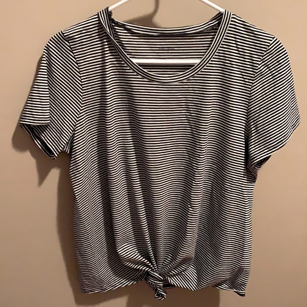 Madewell Knotted Striped Tee